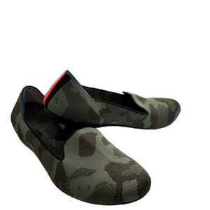 Rothy's The Loafer Olive Camo Rounded Toe Flats Women's Size 9